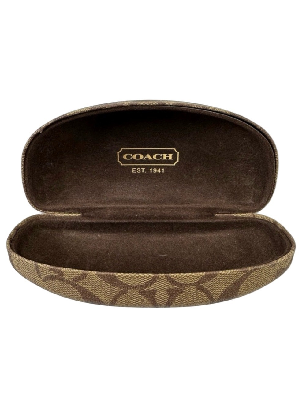 Coach logo hard shell sunglass eyeglass case NEW